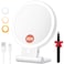 1X/20X Magnifying Mirror with Light, Double Sided Makeup Mirror with Adjustable Folding Handle, 2000mAh Rechargeable Vanity Mirror with Tweezer, Portable Tabletop Mirror for Travel Home
