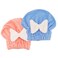 2Pcs Microfiber Hair Wrap Hair Drying Cap Hair Plopping Cap Towel Curly Hair Drying Towel Wrap for Women (Blue and Pink)