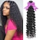 12A Deep Wave Human Hair Bundles 28 inch 1 Curly Bundles Human Hair 100% Unprocessed Virgin Raw Hair Bundles Wet And Wavy Bundles Hair Extensions Weave Natural Black Color Deals