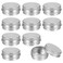 0.5 Ounce Aluminum Tin Jars with Screw Lids, 15 ml Round Aluminum Tin Cans Jar Refillable Containers Empty Tin Containers Bottle for Salve, Spices, Cosmetic, Lip Balm, Candle Tins, 10 Pcs