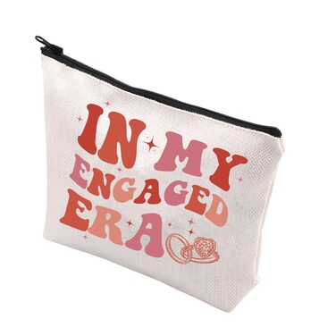 VAMSII Engagement Themed Gift In My Engaged Era Makeup Bag Wedding Gift Engaged Party Gift (Engaged Era)