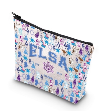 VAMSII Elsa Princess Cosmetic Bag Elsa Est 2013 Frozen Zipper Pouch Bag Cartoon Princess Love Gift (ELSA 2013)
