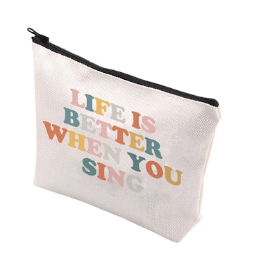 VAMSII Sing Makeup Bag Funny Singing Gift Songstress Gift Band Gift Sing Merchandise Gift (you Sing)