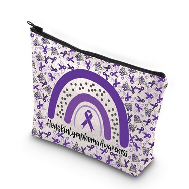 VAMSII Hodgkin Lymphoma Awareness Makeup Bag Anti-cancer Gift Hodgkin Lymphoma Themed Gift (Hodgkin Lymphoma)