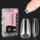 Beetles Gel Nail Tips Short Coffin Pre-Etched Nail Tips, 12 Sizes 288 Pcs Full Cover Soft Nail Tips Half Matte False Nails Clear Acrylic Glue on Nails Extension DIY Manicure Valentines Gifts for Women