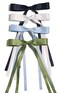 Hair Clips with Tassel Ribbon Bowknot and Long Tail for Women - Solid Barrettes in Navy, White, Light Blue and Green