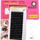 L Curl Lash Extensions, Classic Individual MIX7-15mm L Curl 0.07mm 16 Rows/Tray, Single Natural Soft Lightweight Eyelashes Grafting for Lash Artists, Beauty Salon (Matte Black-0.07-L-MIX7-15mm)