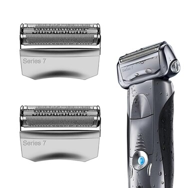 Series 7 70S Electric Shaver Head Replacement, Compatible with Braun Series 7 Shavers: 720cc, 730cc, 735s, 750cc, 760cc, 790cc, and 795cc, 2 Packs (Sliver)