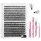 Lash Extension Kit DIY 280 Clusters Fluffy Lash Clusters Eyelash Extension Kit, 9-16mm 30D 40D False Eyelash Individual Lashes Kit with Lash Bond and Seal, Lash Tweezers for Self Use at Home