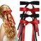 4 PCS Tassel Ribbon Bowknot Hair Clips With Long Tail for Women Girl Teens Kids, Solid Holder Fashion Bow Bowknot Hair Accessories Headwear Barrettes Claw(Black&amp;Red)