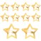 WLLHYF 10 Pieces Metal Star Snap Hair Clips Silver Cute Small Hair Barrettes Non-slip Hollow Out Stars Hairclips for Kids Girls Women Hairpin Lovely Star Headpieces Hair Accessories (Gold)
