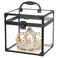 FRENESSA Portable Makeup Case Clear Crown Box Cosmetics Display Case Toiletry Organizer Box Transparent Acrylic Artists Train Case Travel Makeup Tools Storage for Vanity Bathroom Counter Dresser Case