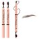 USHAS 2 Pcs Eyebrow Pencil - Eyebrow Pencil with Brush 2-in-1 Dual-Ended EyeBrow Pencils for Women, Eyebrow Makeup Shaper and Filler, Last All-Day and Waterproof (02, Pack of 2)