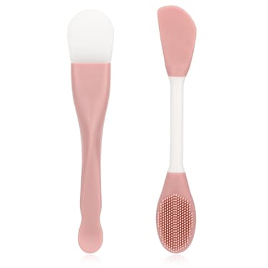 Thinp 2 Pcs Face Mask Applicator,Double-Ended Mask Applicator Tool Silicone Face Mask Brush Silicone Face Mask Applicator for Applying Skin Care Products Facial Mask Brushes for Mud Clay Gel Mask Mud