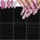 6pcs Airbrush Stencils Nail Stickers for Nail Art French Design Hollow Nail Decals Flame Heart Star Flowers Butterfly Nail Art Stickers Auxiliary Nail Guides Stencils Sticker for Nail Supplies Tools