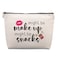 Funny Birthday Gifts for Women, Funny Gifts for Friends Travel Cosmetic Bag, Fun Gifts Christmas Farewell Friendship Gifts for Women Friends Sister Coworkers Might Be Make Up Might Be Snacks Bag