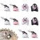 Halloween Ghost Nail Art Decals, Pink White Cute Resin Beautiful Nail Charms, Exquisite Nail Rhinestone Decals for Women Girls DIY Manicures Salon Accessories