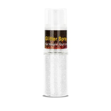Go Ho Hair and Body Glitter Spray,White Glitter Spray Dry Powder Makeup for Clothes,Festival Loose Sparkle Powder,Holographic Ultra Fine Resin Glitters for Crafts,10g