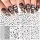 Snake Nail Art Stickers Decals Black Skull Gothic Nail Decals Designer Nail Art Supplies 3D Goth Punk Horror Nail Stickers Designer Nail Accessories Charms Nail Designs for Acrylic Nails (8 Pcs)