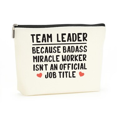 Leader Makeup Bag Cosmetic Bag Travel Accessories Team Leader Gifts for Women Leadership Retirement Appreciation Office Gifts for Entrepreneur Team Leader Boss Female Colleague Coworker Survival Kit