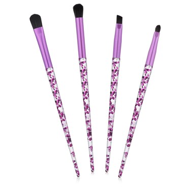 WLLHYF Eye Make Up Brush Set Portable 4PCS Eyeshadow Brush Set Professional Blending Eyeshadow Lip Eye Makeup Brushes for Eyeshadow, Blending, Eyebrow Women Girls Makeup Tool Brush