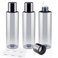 ZEJIA 200ML/6.8OZ Travel Size Toiletries, 3 Pack Plastic Travel Bottles, Double Leak Proof Travel Size Containers for Shampoo, Lotion, Body Wash, Refillable Empty Travel Bottles with 6pcs Labels