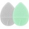 2 PCS Facial Sponge Konjac Glove Bath Sponge Gentle Exfoliating Pads Wash Reusable Puff for Daily Face Deep Pore Cleansing Blackheads Dead Skin, Makeup Remover (Gray, Green)