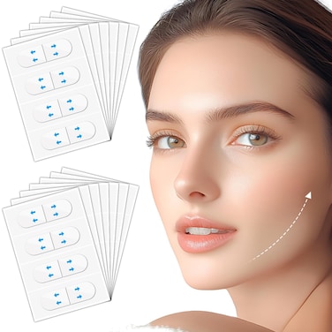 Sibba Face Tape 160 Pcs Invisible Lift Tapes Instant Tightening Sticker Portable Neck Patches Jowls Stickers Saggy Skin Strips Face Care Tape Clear Facical Tape for Double Chin Neck Wrinkle