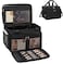 Large Makeup Bag Makeup Artist Bag Professional Makeup Bag Travel Makeup Train Case Hairstylist Cosmetic Bag with Detachable Dividers and Shoulder Straps