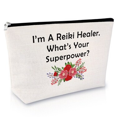 Reiki Master Gift Makeup Bag Thank You Gift for Reiki Healer Motivational Quote Gift for Girls Inspirational Gift for Women Relax Cosmetic Bag Birthday Christmas Gift for Her Travel Cosmetic Pouch