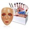 Makeup Mannequin Face Kit, Silicone Face for Makeup Practice Full Face for Must Haves, Mannequin Eye Face for Makeup Practice with Makeup Brushes Set &amp; Eye Shadow &amp; Eyebrow Pencil(Wheat)