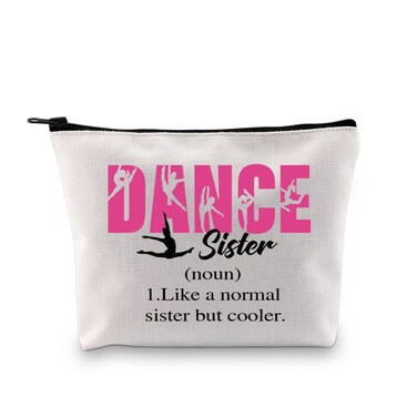 XYANFA Dance Sister Cosmetic Bag Dancing Gift Ballet Dancer Gift Little Sister Big Sis Gift Gifts For Dance Sister