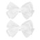 5.5-Inch Organza Double Hair Bows Alligator Clips Hair Accessories for Girls Toddler Kids Children Teens -White