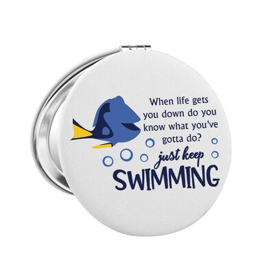 FOTAP Dory Quote Gift Just Keep Swimming Quote Mirror Magical Kingdom Gift Dory Lover Gift Dory Fish Fans Gift (Swimming Mirror)
