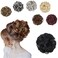 Elaine Big Messy Bun Extension Curly Hair Buns Hair Pieces for Women Synthetic Wavy Large Scrunchies Thick Updo Ponytail (Natural Black -#113A)