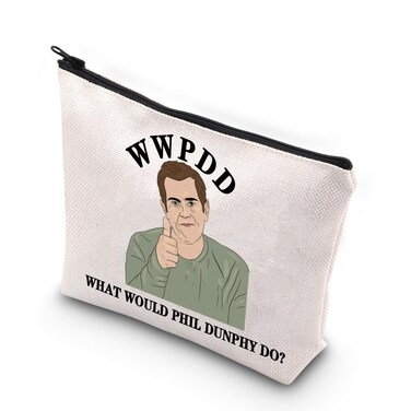 JNIAP Family TV Show Makeup bag Modern TV Show Fan Gifts Phil Dunphy Movie Gift WWPDD What Would Phil Dunphy Do Zipper Bag (WWPDD mb)