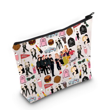 WZMPA Grease Danny &amp; Sandy Travel Makeup Bag Grease T Bird Pink Ladies Inspired Gift Grease Broadway Musical Zipper Pouch Bag (RYDELL)