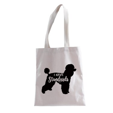 XYANFA I Have Standards Poodle Makeup Bag Poodle Mama Mom Gift Poodle Dog Lover Standard Poodle Zipper Pouch (I HAVE Standards tote)