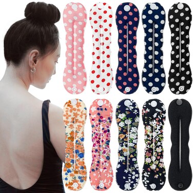10 Pcs Hair Bun Maker French Magic Twist Donut Hair Bun Snap Roll Sponge Bun Donut Lazy Hair Curler Tool Polka Dot Flower Flexible Chignon Donut Quick Twister Hair Styling Accessories for Women Girls