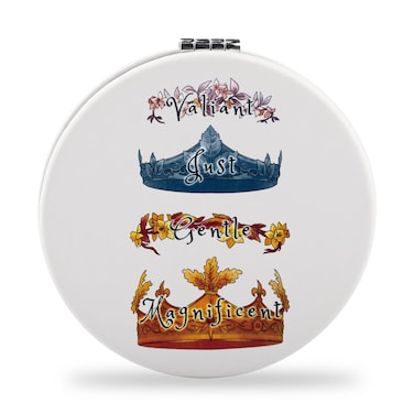 SEIRAA Narnia Crowns Pocket Mirror Narnia King Queen Gifts Valiant Just Gentle Magnificent Gifts Narnia Book Inspired Makeup Mirror (King Gentle)