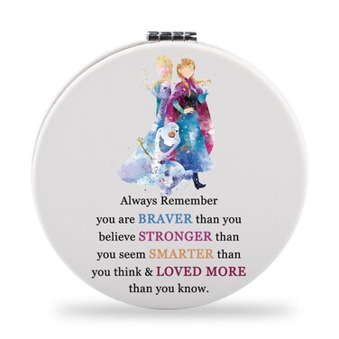 SEIRAA Elsa and Anna Pocket Mirror Olaf Makeup Mirror Elsa and Anna Gifts Olaf Gifts for Women Elsa and Anna Merch (2 Princess)