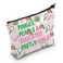 Gzrlyf Pink and Green Sorority Makeup Bag Greek Sorority Gift 19:08 Paraphernalia Gift Cosmetic Bag Case (PINKIES)