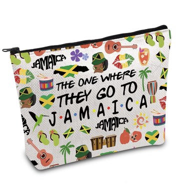 FOTAP Jamaica Trip Makeup Bag Jamaica Travel Gift Latin America Souvenir Gift Jamaica Travel Bag Housewarming Gift Welcome Gift (JAMAICA)