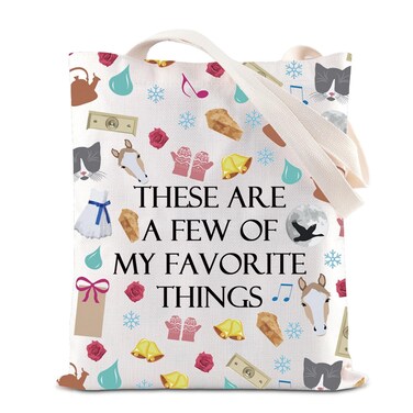 FOTAP The Sound Music Inspired Gifts My Favorite Things Song Makeup Bag Musical Movie Tote Bag Broadway Theater Party Gifts (favorite things T)