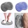 2 Pack Shower Back &amp; Foot Scrubber, Wall Mounted Back Scrubber Silicone Bath Massage Cushion Brush with Suction Cups, Bathroom Wash Mat Exfoliating Dead Skin Brush (L-Blue Grey)