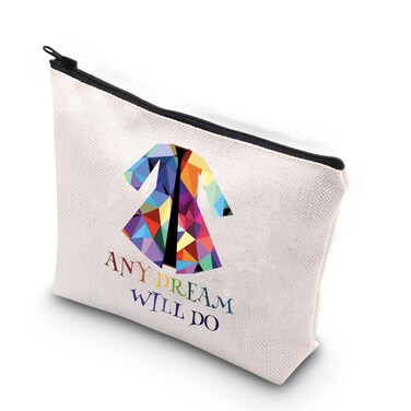 TSOTMO Broadway Musical Inspired Gift Any Dream Will Do Musical Theatre Zipper Pouch Makeup Bag (Any dream will do)