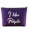 WCGXKO Purple Fans Gift Purple Makeup Bag Purple Lovers Gift Purple Zipper Pouch Makeup Bag (like Purple)