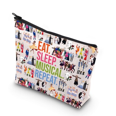 WCGXKO Broadway Musical Gift Music Therapy Gift Musical Lover Gift Gift For Musician West End Broadway Zipper Pouch (SLEEP MUSICALS)