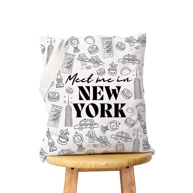 WCGXKO New York Gift New York Bachelorette Party Gift New York Vacation Tote Bag