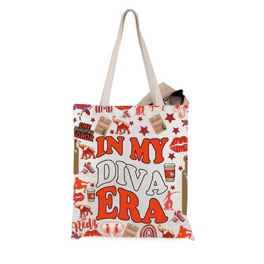 WCGXKO Sorority Gift In My Diva Era DST Sorority Sisterhood 1913 Delta Women Canvas Tote Bag